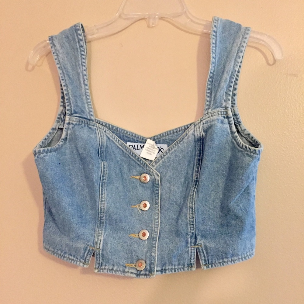 Vintage Denim Crop Top